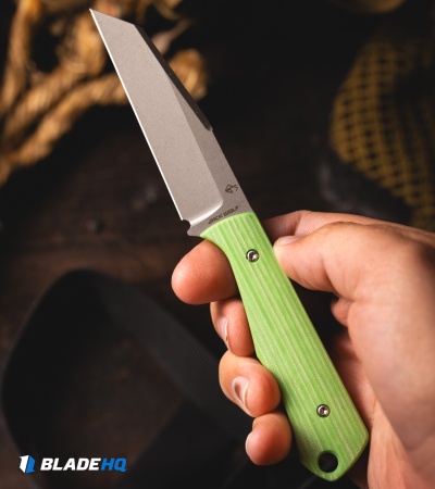 Jack Wolf Knives Collusion Fixed Blade Knife Key Lime Pie Micarta (3.1" SW)